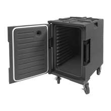 WANLECY Insulated Food Pan Carrier, 95 Qt Hot Box W/Handles & 4Wheels, Food Box Carrier Front Loading Food Warmer For Restaurant, Canteen, Outdoor Parties, Fishing, Camping - Dark Grey - View 6