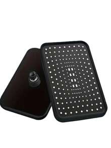 Modern 12-Inch Square Wall-Mounted Shower Head, High-Pressure, High-Flow Ceiling-Mounted Shower Head, Durable Plastic Construction, Polished Finish, Even Water Flow Covering The Entire Body, Providing A Spa-Like Shower Experience, Classic Hot And Cold Water Design, Modern Minimalist Style. - Multicolor - View 16