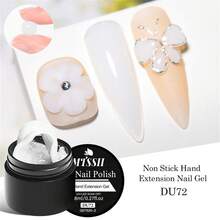 Mtssii 8ml Milky White Non Stick Hand Extension Gel Nail Polish For 3D Shaping Nail Art Solid Clear Milky Jelly Nude PInk Hard Gel For Fake Nail Carving Flower Nail Art Acrylic Gel Varnish Solid Builder Gel Easy To Operate Manicure For Home And Slaon - 白色 - 查看 3