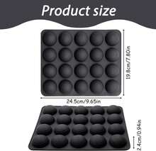 2 Pcs Golf Ball Chocolate Mold Tray, 20 Cavity Nonstick 3D Golf Ball Silicone Molds For Cake Dration Cake Pop Ice Cube Hot Cocoa Bomb, Black - 紅白色 - 查看 2