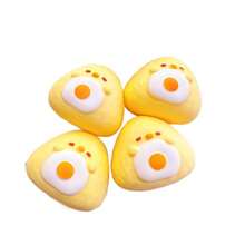Squishy Cute Chick Bread Squishy Toy, Soft Slow Rebound Stress Relief Squeeze Ball, Kawaii Chicken Food-Shaped TPR Vent Fidget Toy For Teens & Adults, Anxiety Relief Desk Decor - Multicolor - View 10