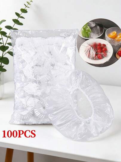500/200pcs Elastic Food Covers, Used For Storing Food, Vegetables And Fruits,It Can Also Be Used As A Shower Cap For Hair Styling,Portable