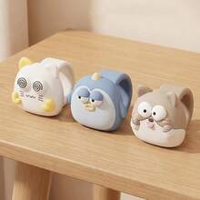 1pc New Creative Cute Cartoon Door Knob Protector, Anti-Collision Pad, Bedroom Door Back Collision Pad, Window Handle Anti-Collision, Door Back Cushion, Wall Protection - Multicolor - View 5