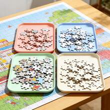 Bandejas apilables para clasificar rompecabezas (4 unidades, 30,5 cm x 22 cm); máquina clasificadora de rompecabezas con capacidad para 1000, 1500 o 2000 piezas. - Multicolor - Ver 6