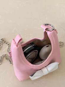 Fashionable Mini Red Clutch Small Bag, Casual Stylish Handbag, New Style Handbag With Bowknot - Multicolor - View 10