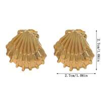 Gold Color Earrings, Casual Style, Suitable For Women To Wear At The Beach Or For Daily Use - Small Shell Earrings - View 12