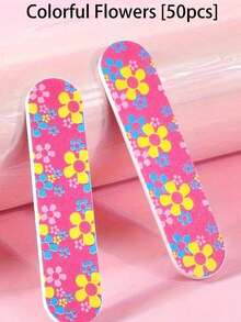 100/50/30/20/13/5/1pc Double-Sided Durable Portable Mini Nail File, Suitable For Natural Nails And Artificial Nails, Compact Colorful Design, Perfect For Manicure And Pedicure - Multicolor - View 20