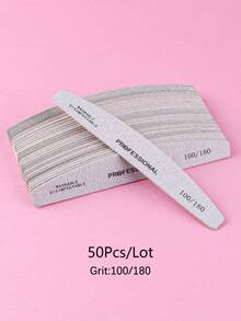 3/5/10/20/50pcs Zebra Pattern Double-Sided Nail Files, Wooden Nail Buffers - Multicolor - View 12