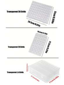 1 Large Box Containing 30 Small Grid Storage Boxes, Gift Box Jewelry Box Accessory Storage Box, Packaging Box Mini Transparent Bead Storage Box With Hinged Lid, Rectangular Transparent Craft Supply Box, Can Be Used To Organize Earrings, Rings, Jewelry And Nail Art Accessories, Cosmetic Bag, Toiletry Bag, Travel Essentials, Storage Box, Cosmetic Storage Box, Cosmetic Bag, Toiletry Bag, Room Decor Box - Clear - View 12