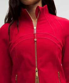 Lululemon Define Track Jacket Luon LW3JQ7S - Oxford Đỏ/Vàng - Xem 1