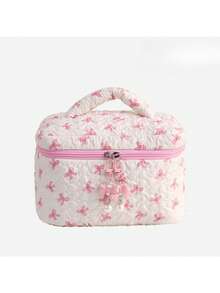 蝴蝶结化妆包 高级美妆零钱包收纳包 可爱化妆包 大容量 高级质感包 - 彩色 - 查看 9