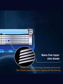 Bộ dao cạo râu thủ công dành cho nam, lưỡi dao 5 lớp tương thích với hệ thống Fusion Proglide, dễ sử dụng và vệ sinh, mang lại trải nghiệm cạo râu mượt mà và thoải mái. - dao cạo an toàn - Xem 4