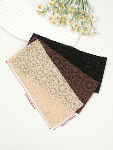 1 pièce Accessoire de bandeau floral en dentelle pour femmes, foulard de tête en dentelle élastique, accessoires de cheveux élégants, bandeau de sport décontracté pour tenues d'été, accessoire de cheveux quotidien - Multicolore - Voir 4