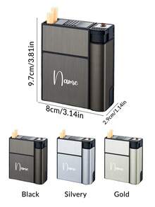 Personalized Laser Engraved Metal Cigarette Case Portable Storage Box Holder Container Gift Card Holder - Multicolor - View 6