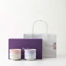 1 pieza Taza de té de nudo de bambú con esmalte cristalino, taza de té para el hogar, taza de té personal de cerámica cocida al horno, taza de cata de té, taza individual para juego de té, regalo - Taza de té con esmalte cristalino degradado de 120 ml. - Ver 1