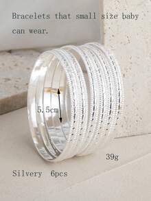 6件套精美独特雕花图案多层手镯，高端个性化设计 - 彩色 - 查看 17