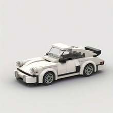 361pcs White Building Blocks Car Set, Adult Puzzle Creative Toy, Boys DIY Car Model Kit, Car Model Set, City Tech Champion Cup Series, Suitable As Birthday, Halloween, Christmas Gift, Also For Collection And Home Decor - Model - View 1