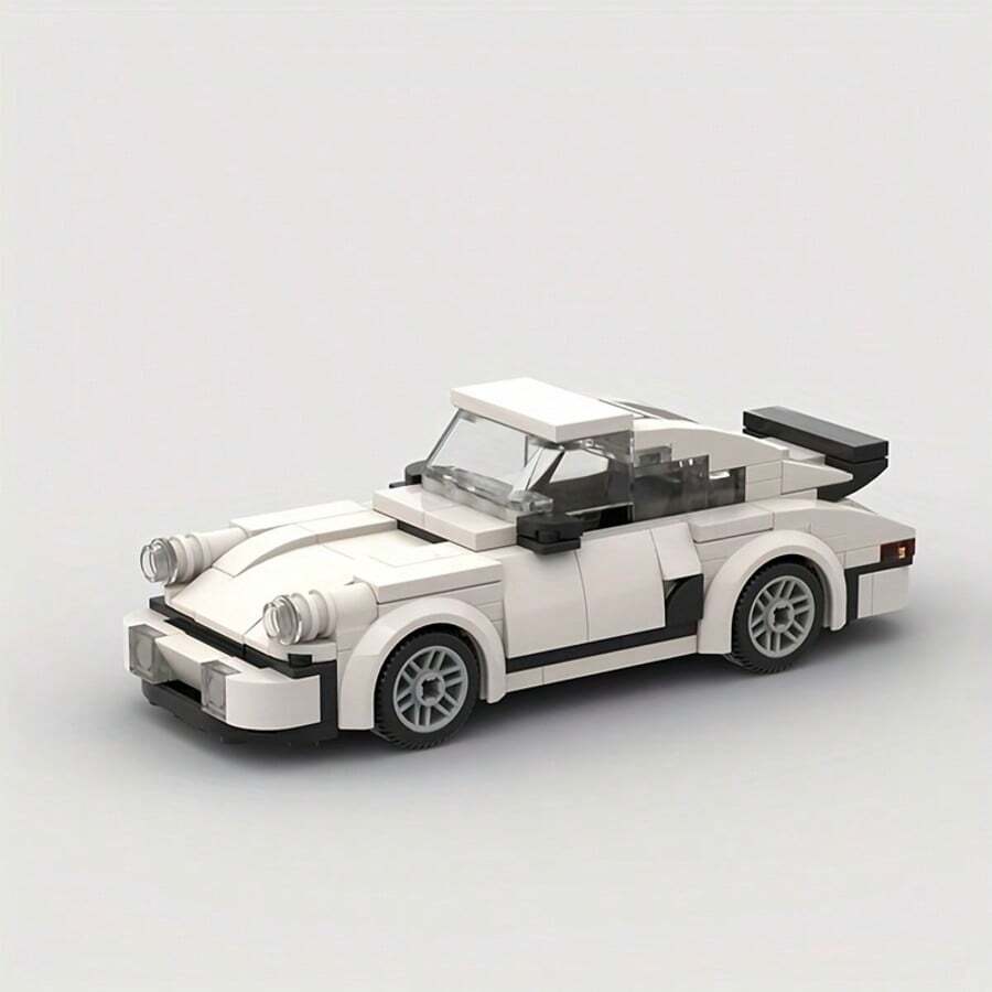 361pcs White Building Blocks Car Set, Adult Puzzle Creative Toy, Boys DIY Car Model Kit, Car Model Set, City Tech Champion Cup Series, Suitable As Birthday, Halloween, Christmas Gift, Also For Collection And Home Decor - Model - View 1