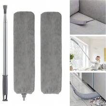 2/3/4/6pcs Microfiber Duster Set, Extendable Feather Duster Handle, Reusable Flexible Cleaning Duster, Lightweight And Washable, Suitable For Ceiling Fan, Car - Multicolor - View 12