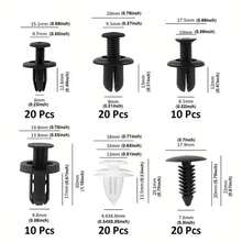 6-Size Fastener Clips - Durable PP Plastic Buckles For Secure Fastening, Compatible With 20-30 Car Fasteners, Easy Installation For Car Bodies & Trucks, Car Fastener Clips, Vehicle Maintenance, Transparent Storage, Reliable Construction - A - View 3