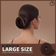 4pcs Hair Bun Shaper Set With Extra-Large, Large, Medium, Small Donut Hair Bun Maker, 20pcs Large Bobby Pins, Cream Color And 84pcs Heart Gem Stickers Rhinestones For Crafts - Multicolor - View 10