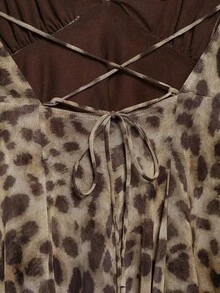 Seelio New Summer Leopard Print Chiffon Mesh Sexy Mini Dress, Spring/Summer Vacation - Nhiều màu - Xem 11