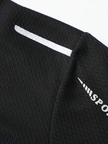 3pcs Boyfriend Style Men's Lightweight Breathable Tennis/Badminton/Running Sports Casual Striped Round Neck Short Sleeve T-Shirts, Spring/Summer - Multicolor - View 4