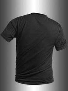 3pcs Boyfriend Style Men's Lightweight Breathable Tennis/Badminton/Running Sports Casual Striped Round Neck Short Sleeve T-Shirts, Spring/Summer - Multicolor - View 2