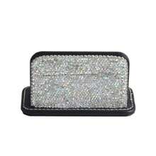 Bling Pure Handmade Bling Bling Rhinestones Stainless Steel Metal Business Card Holder Name Card Case Vertical - Vertical - Ver 5