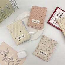 Tarjetero de pana con estampado floral, protector de tarjeta de identificación, billetera de viaje para pasaporte, funda para pasaporte - Multicolor - Ver 8