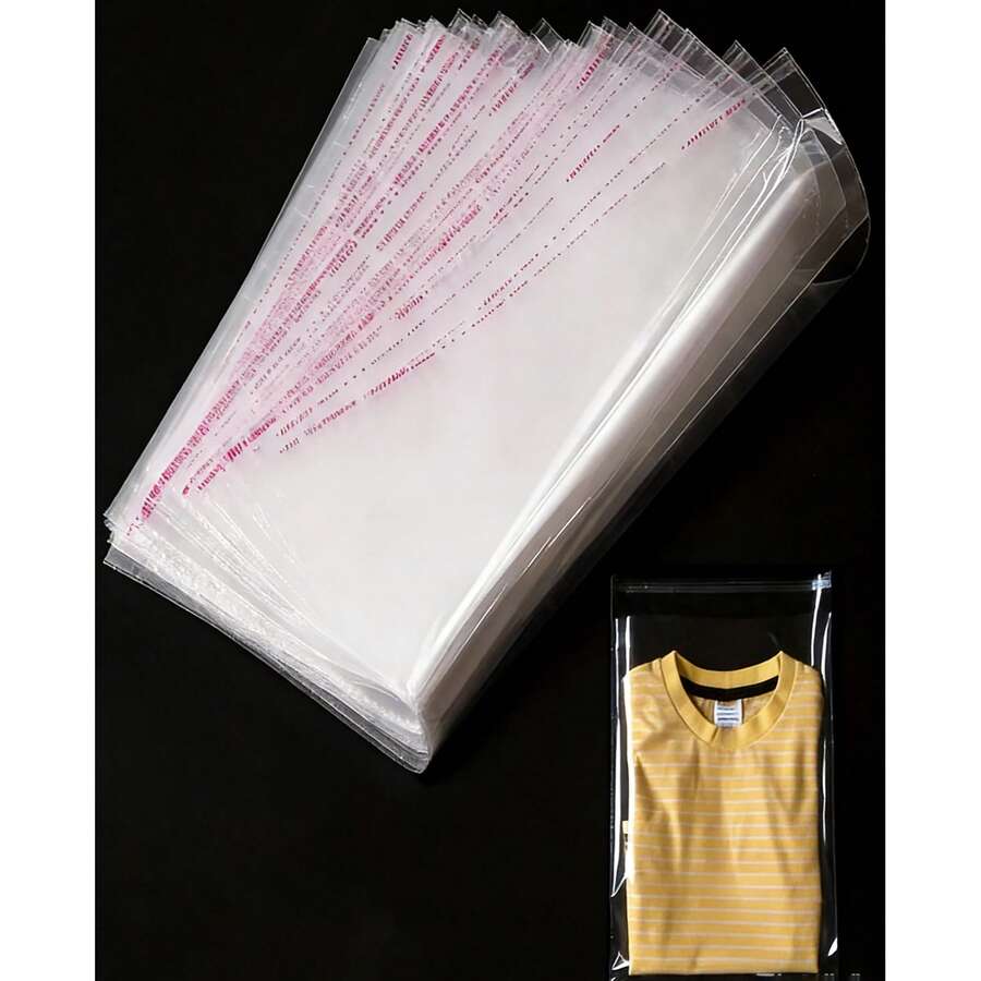 100 túi nhựa trong suốt có thể đóng mở lại, dày dặn và bền chắc, thích hợp để đựng bánh quy, trang sức và thực phẩm. - Nhiều màu - Xem 1