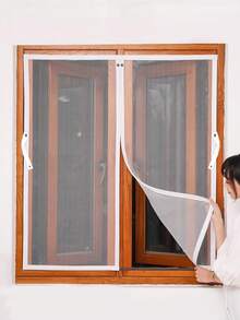 1pc Summer Mosquito Magnetic Screen, Invisible Screen, Magnetic Curtain, Quick Close, Easy Install, Washable, Removable, Suitable For Living Room, Kitchen, Bedroom - Middle Magnetic Strip - View 3