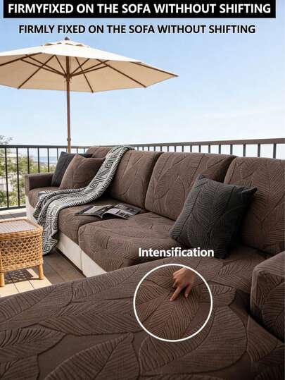 1 pièce Housse de coussin de siège de canapé décorative antidérapante en tissu jacquard, housse de coussin de canapé d'extérieur, plusieurs tailles disponibles (1/2/3/4 places), résistante aux animaux de compagnie, convient pour toutes les saisons