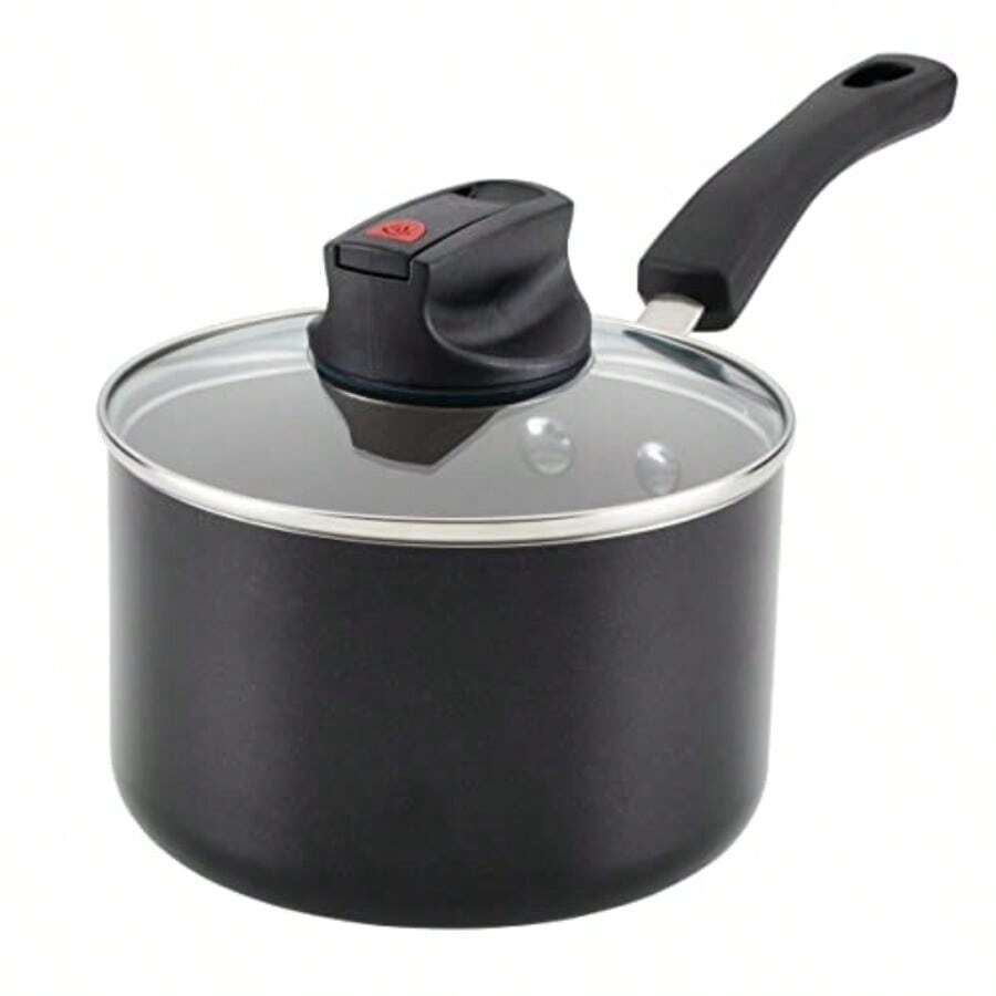 Smart Control - Cacerola antiadherente con tapa 2 cuartos de galón color negro - Negro 10 piezas - Ver 1