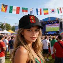 2026 US-Canada-Mexico World Cup-Themed Baseball Cap, Classic Hercules Cup Logo, Standard For Fans To Watch The Game, The Sense Of Atmosphere Is Full Of Good Things, The  Is Out Of The Street And The Buff Is Full, And The Exclusive Fashion Decoration Single Item For Fanatical Fans - 黑色 - 查看 6