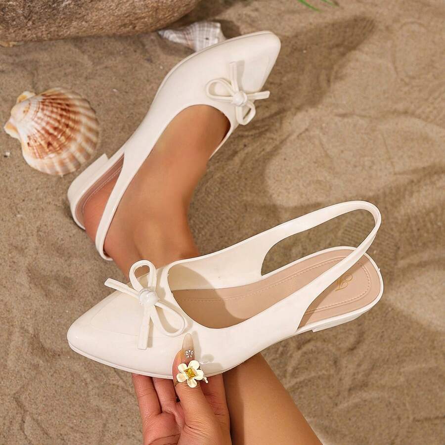 Women's Versatile Slip-On Mules, Suitable For Commuting And Travel - White - View 1