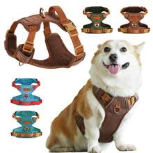 Anti-Pull Pet Harness, Easy To Wear Adjustable Reflective Pet Vest With Handle And Front Buckle, Breathable Oxford Mesh Escape-Proof Protection For Small To Medium Dogs, Comfortable Training And Walking Vest Suitable For 5-60 Lbs Small And Medium Dogs - Multicolor - View 4