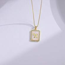 1 Pc Letter Chai Copper Pendant Necklace - Charm Necklace - View 3