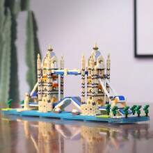 YZ City Architecture Tower Bridge Miniatur Blok Bangunan Set Perakitan Berlian Landmark Terkenal Dunia Model Bangunan Ikonik 1833 Potongan - MultiWarna - View 2