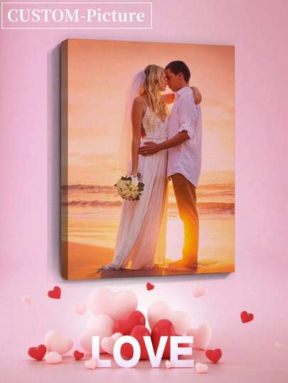 Warm Home Decor Painting | Customized Unframed Canvas Poster | Wall Art | Wedding Gift, Valentine's Day, Parents' Day, Birthday Commemorative Creative Gift