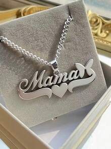 1. Dây chuyền thép không gỉ mờ tối giản cá nhân hóa, mặt dây chuyền mạ vàng khắc tên tiếng Anh theo yêu cầu, hình trái tim hoặc hình bướm, thời trang, co giãn, đơn giản, giản dị, cá nhân hóa, một món quà độc đáo dành cho bạn gái, mẹ, gia đình, bạn bè, con gái nhân dịp kỷ niệm, Ngày Valentine, Ngày của Mẹ, sinh nhật, lễ tốt nghiệp, đeo hàng ngày, đám cưới. - Nhiều màu - Xem 12