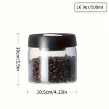 1 buc. Cutii de depozitare, cutii sigilate, cutii vidate din sticlă transparentă cu conținut ridicat de borosilicat - Cutii de cafea și cutii de biscuiți dintr-o singură bucată disponibile în diferite dimensiuni, perfecte pentru depozitarea în bucătărie. 3 dimensiuni din care puteți alege. - Multicolor - Vizualizare 5