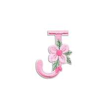 1/26pcs Computer Embroidered Flower & Colorful English Letter Patches, Sewing Applique Decoration Stickers With Adhesive Back (Multiple Colors Available) - Pink - View 14