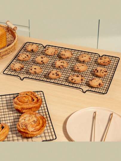 2 Packs Baking Cooling Rack, 16x10 Inch Baking Rack, Thickened Wire Cookie Rack, Suitable For Cooking, Baking, Grilling, Drying, Oven, Fits Half Sheet Pan, Black Christmas Party