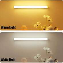 2pcs LED Motion Sensor Lights, USB Rechargeable, 3 Color Modes, Dimmable, Large Battery Capacity, Ideal For Bedside, Nightlight, Hotels And Bars - 2PCS - View 6