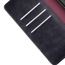 For Samsung Galaxy A21S, Black PU Leather Wallet Flip Cover Case With Kickstand And Card Slots - Black - View 7