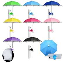 Clip Phone Umbrella For Sun-Cell Phone Umbrella Sun Shade Suction Cup Stand,Phone Sun Umbrella,Mini Phone Parasol,Mobile Phone Holder Compatible,Multi-Functional Detachable Clip-On Mini Parasol,For Summer Holiday Outdoor Beach Travel Phone Stand - Multicolor - View 12