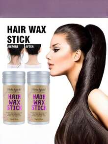 2件套，不油腻造型蜡棒，自然卷发和假发卷发控制神器，修饰不对称发际线，强力定型，随机瓶贴 - 多色 - 查看 2