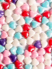 心形蛋糕装饰，甜点装饰，适用于冰淇淋、棒棒糖、巧克力、纸杯蛋糕、马卡龙：DIY烘焙派对用品，适用于生日、婚礼、情人节和母亲节，仅供装饰，不可食用 - 彩色 - 查看 4