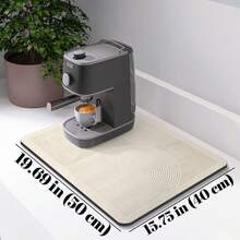 Coffee Machine Mat, Kitchen Countertop Draining Mat, Quick Dry, Heat Resistant, Non-Slip Rubber Bottom, Waterproof, Easy To Clean - Ginger - View 19